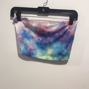 Rainbow Tie-Dye Tube Top